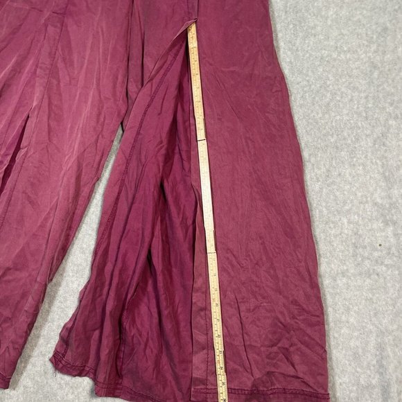 Free People Movement Ab Tracker Pants Womens Small Acai Wide Leg Split Flowy - Picture 6 of 16